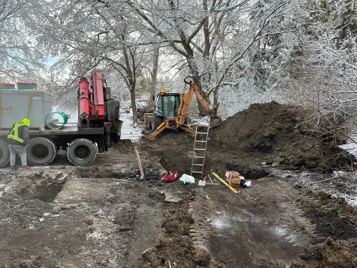 Septic system monitoring installation